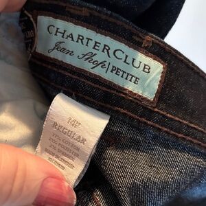 Charter Club Petite Straight-Leg Jeans in Dark Blue